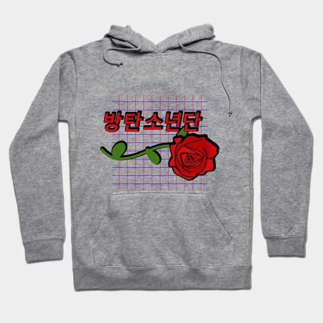 BTS Retro Rose Hoodie by HoneyBliss